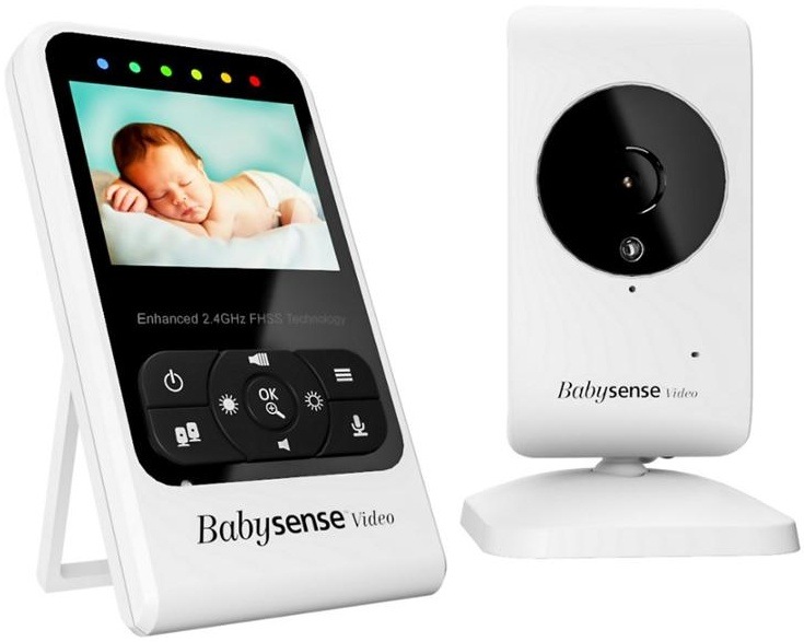 Detská elektronická pestúnka Babysense Video Baby Monitor V24R biela