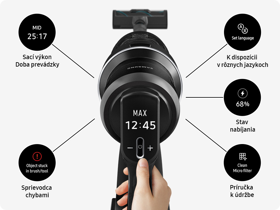 Tyčový vysávač Samsung BESPOKE JET AI VS28C9784QK/GE Tyčový vysávač Samsung BESPOKE JET AI VS28C9784QK/GE