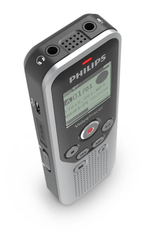 Diktafón Philips DVT1250 čierny/strieborný