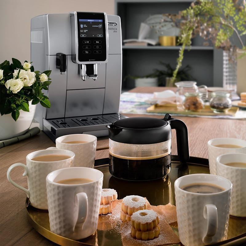 Espresso De'Longhi Dinamica plus ECAM 370.95 S strieborné Espresso De'Longhi Dinamica plus ECAM 370.95 S strieborné