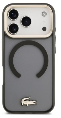 Kryt na mobil Lacoste Frosted Finish Gold Logo MagSafe na Apple iPhone 17 Pro čierny Kryt na mobil Lacoste Frosted Finish Gold Logo MagSafe na Apple iPhone 17 Pro v čiernej farbe