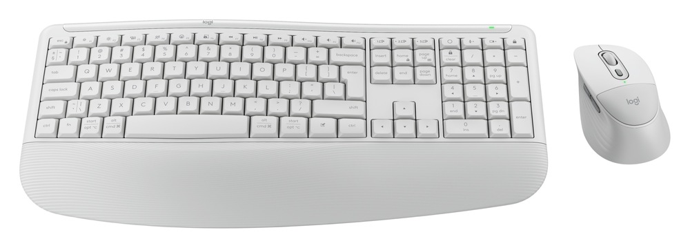 Klávesnica s myšou Logitech Signature Comfort Plus MK880, US layout biela Bezdrôtová sada klávesnice a myši Logitech Signature MK880 Comfort Plus v bielom prevedení