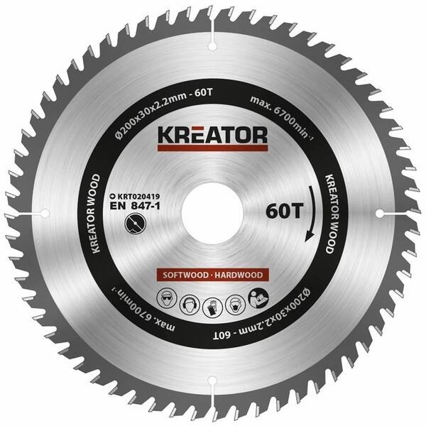 Pílový kotúč Kreator KRT020419 200mm 60T