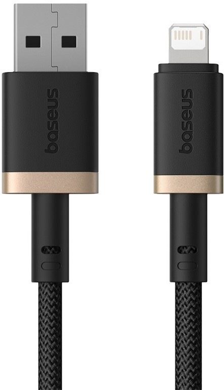 Kábel Baseus Dura USB/Lightning, 2.4A, 1m - čierny/zlatý