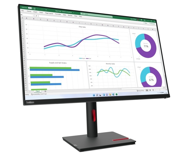 Monitor Lenovo ThinkVision T32h-30 čierny Vychutnajte si farebne presný a pohlcujúci obsah vďaka pokrytiu farebného gamutu 99% sRGB