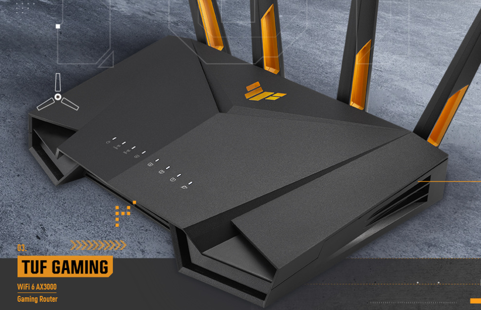 Router Asus TUF-AX3000 V2 čierny Router Asus TUF-AX3000 V2 čierny