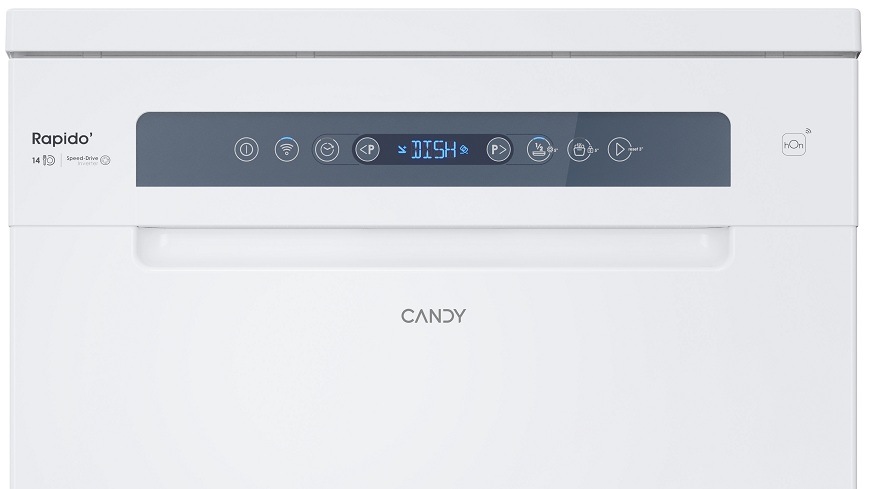 Umývačka riadu Candy CF 4C0F1W biela detail ovládacieho panela umývačky candy CF 4C0F1W