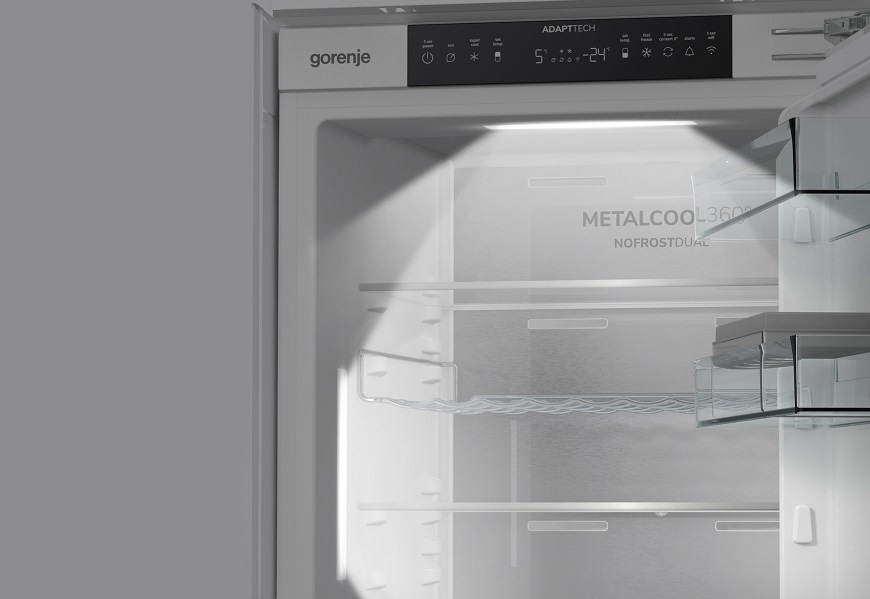 Chladnička s mrazničkou Gorenje G600 NRKI519D61WF biela Chladnička Gorenje NRKI519D61WF, vstavaná, LED osvetlenie