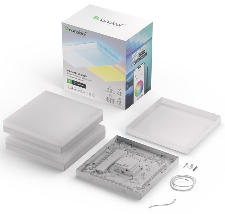 LED svetlo Nanoleaf Skylight Starter Kit (3 ks) biele