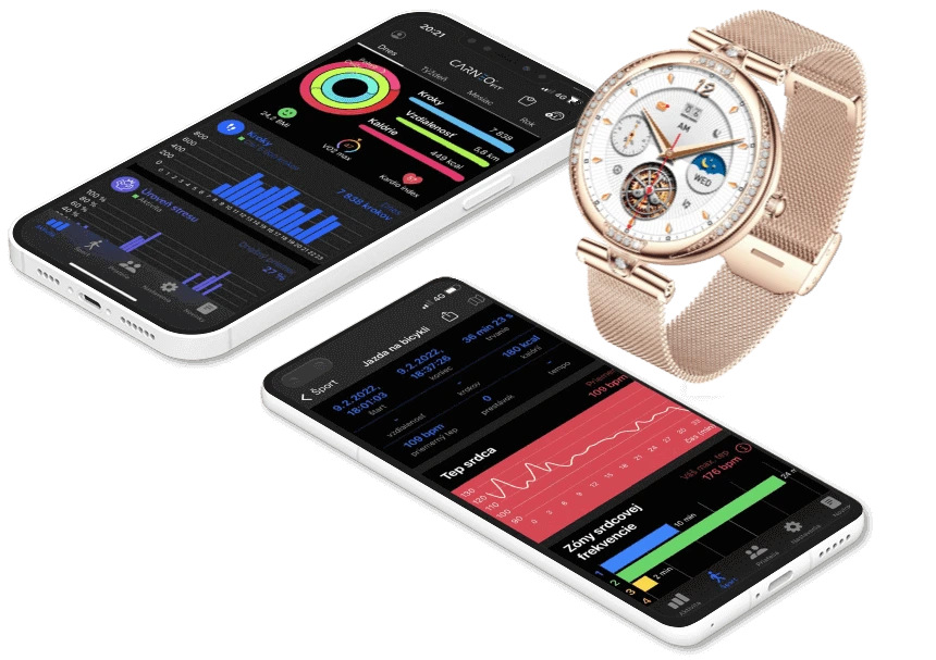 Inteligentné hodinky Carneo Seinna HR+ rose gold