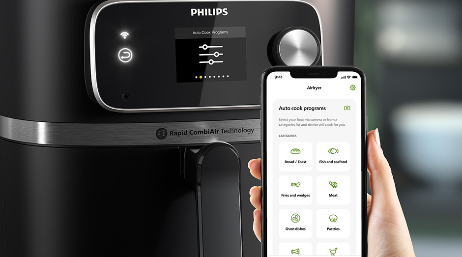 Fritéza teplovzdušná Philips Airfryer 8,3 l, Connected HD9880/90 čierna Fritéza teplovzdušná Philips Airfryer 8,3 l, Connected HD9880/90 čierna