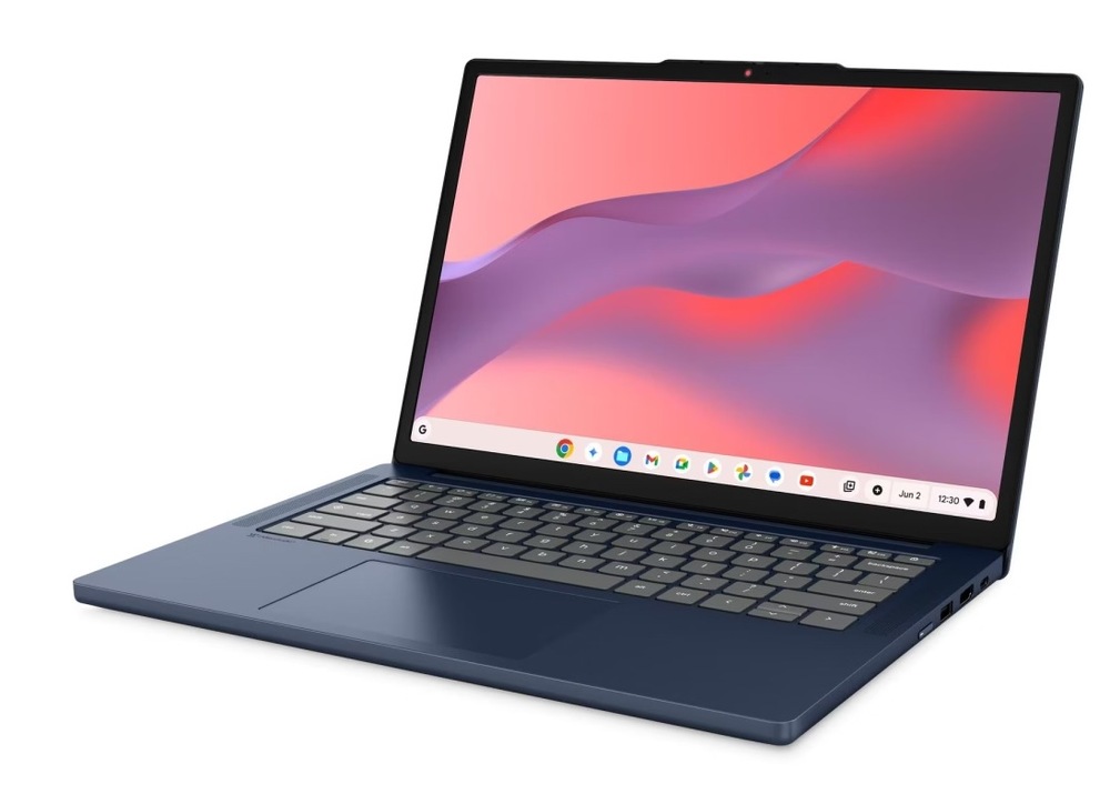Notebook Lenovo Lenovo Chrome 14M8911 modrý Matný 14-palcový IPS displej s pomerom strán 16:10 ponúka detailné rozlíšenie 1920 × 1200 px pre dokonale ostrý text aj video.