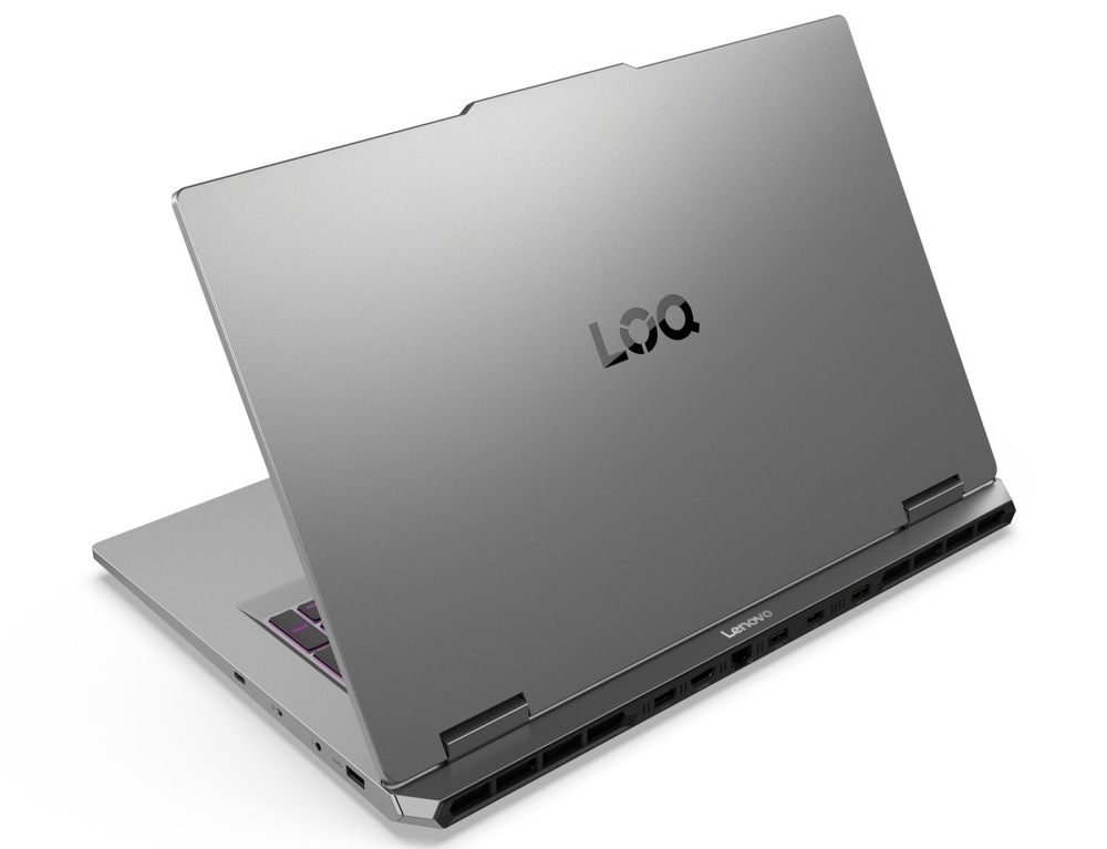 Pootvorený notebook Lenovo LOQ 17IRX10 zozadu