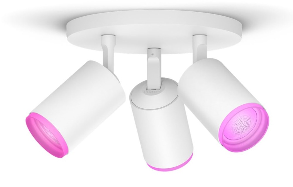 Bodové svietidlo Philips Hue Fugato White and Color Ambiance 3 Spot biele