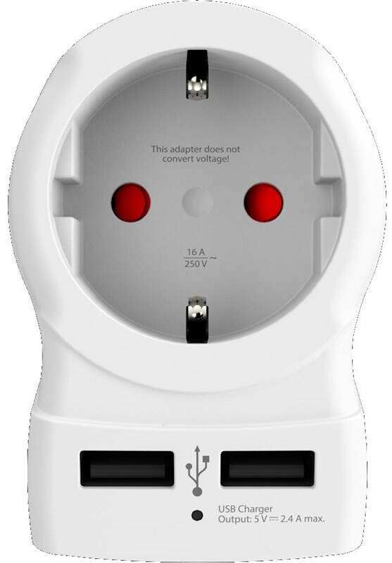 Cestovný adaptér SKROSS UK USB na použitie vo Veľkej Británii, vr. 2x USB 2400mA