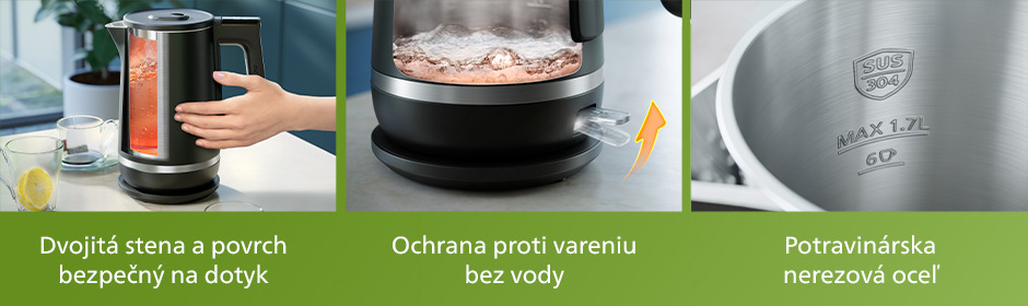 Rýchlovarná kanvica Philips Series 3000 HD9395/90 čierna Philips HD9395/90 Series 7000