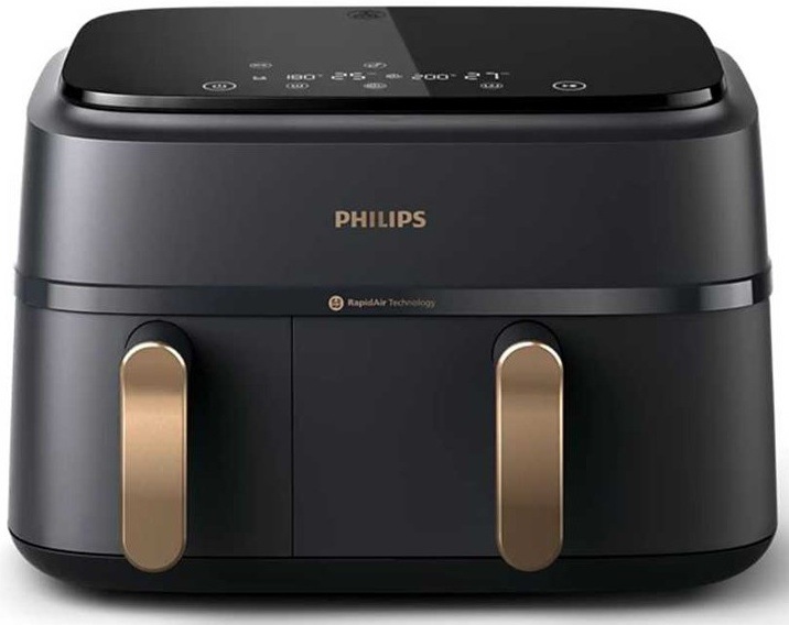 Fritéza teplovzdušná Philips Airfryer Dual Basket 9 l, NA352/00 čierna