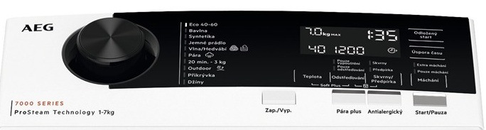 Ovládací panel práčky AEG LTR7E373AC radu 7000 ProSteam