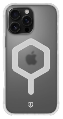 Kryt na mobil Tactical MagForce Hexagon na Apple iPhone 16 Pro Max v bielo-priehľadnej farbe