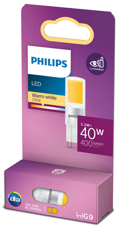 LED žiarovka Philips 3,2W, G9, teplá biela