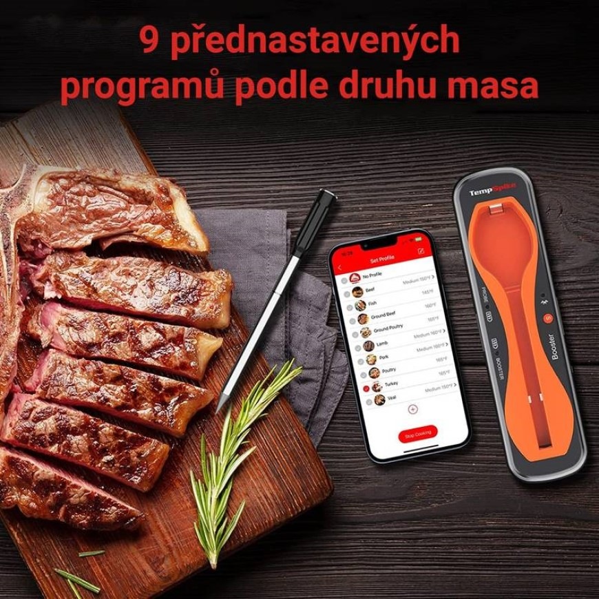 Teplomer do mäsa ThermoPro TempSpike oranžový ThermoPro TP960
