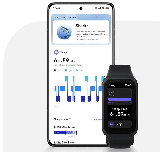 Fitness náramok Xiaomi Smart Band 9 Active béžový