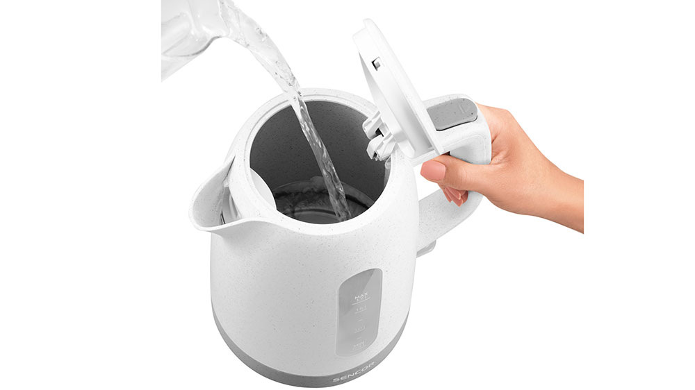Rýchlovarná kanvica Sencor SWK 1738WH, 1,7 l biela Automatické otváranie pre obsluhu jednou rukou