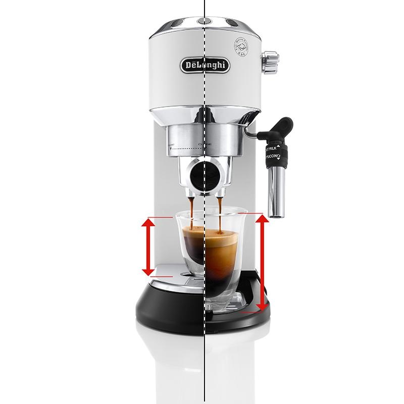 Pákový kávovar De'Longhi DEDICA EC 685.W biely Espresso De'Longhi DEDICA EC 685.W biele