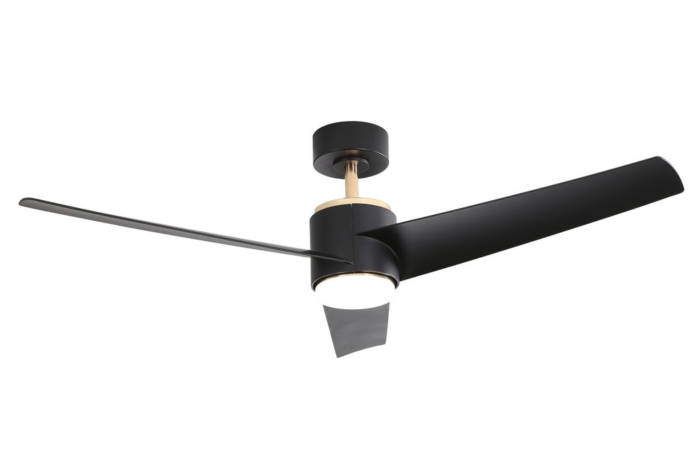 Stropné svietidlo IMMAX NEO LITE BEAUTY SMART LED s ventilátorom, 18W, Wi-Fi, TUYA - čierne/zlaté