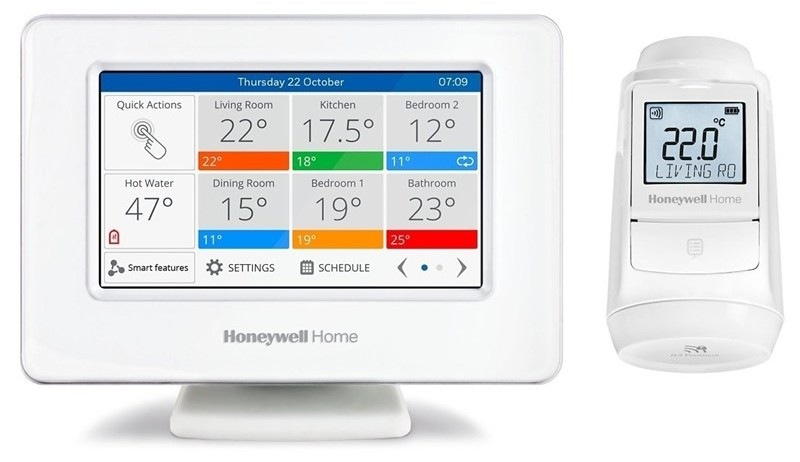 Kompletný set Honeywell Home EvoHome EVO APARTMENT PLUS biela ompletná sada Honeywell Home EvoHome EVO APARTMENT PLUS v elegantnom bielom prevedení