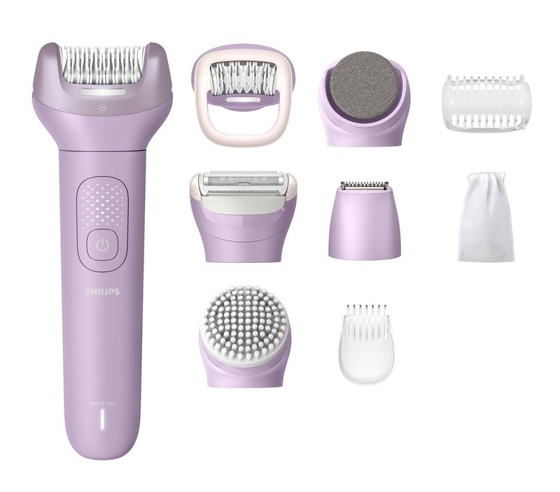 Epilátor Philips BRE728/00, fialová farba.