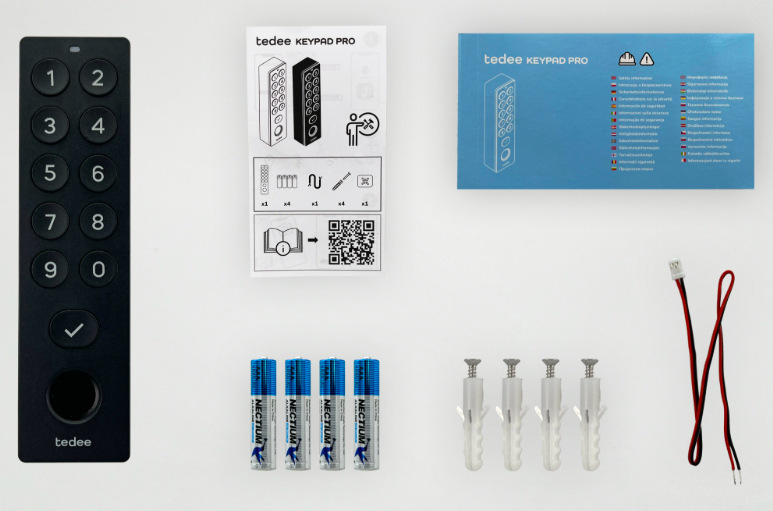 Klávesnica pre smart zámok Tedee Keypad PRO čierna Klávesnica Tedee Keypad PRO - čierna