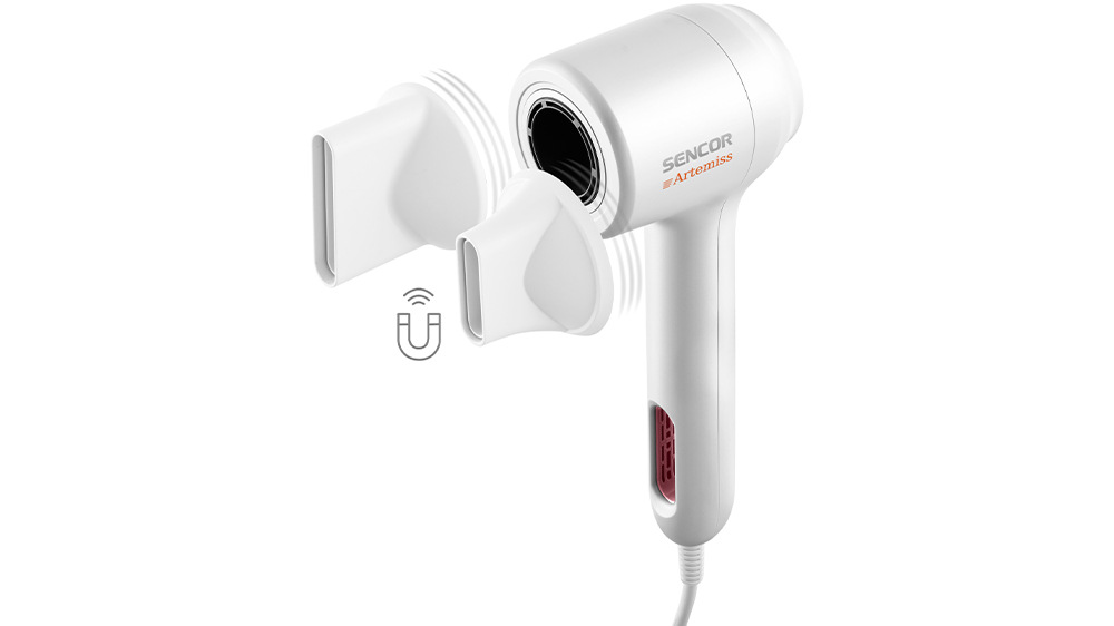 Fén Sencor SHD 9150RS biely Vymeniteľné magnetické nástavce k fénu Sencor SHD 9150RS