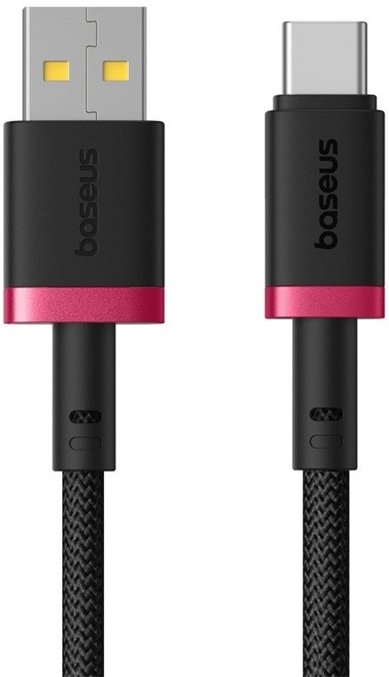 Kábel Baseus Dura USB/USB-C, 60W, 1m - čierny/červený