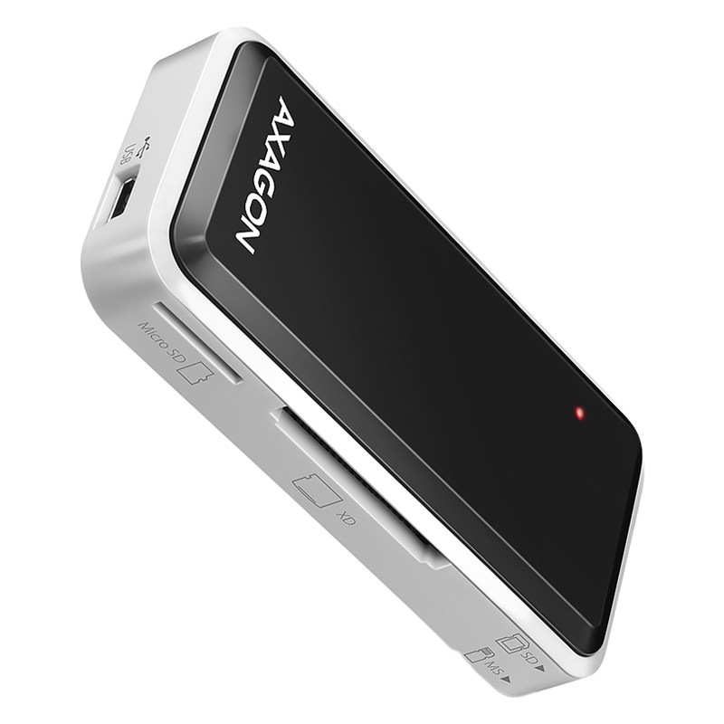Čítačka pamäťových kariet Axagon MINI Card Reader USB 2.0, 5-slot - čierna