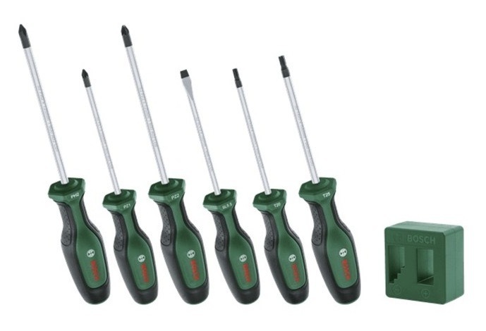 Súprava skrutkovačov Bosch z kvalitnej ocele S2, ergonomické rukoväte