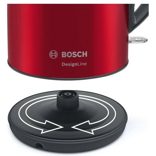 Rýchlovarná kanvica Bosch DesignLine TWK3P424 čierna/červená
