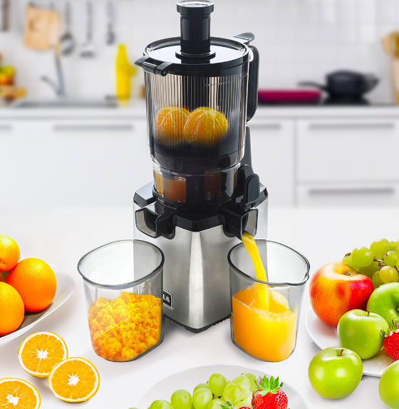 Odšťavovač Tesla SlowJuicer SJ770 XXL Deluxe čierny/strieborný Odšťavovač Tesla SJ770 XXL Deluxe