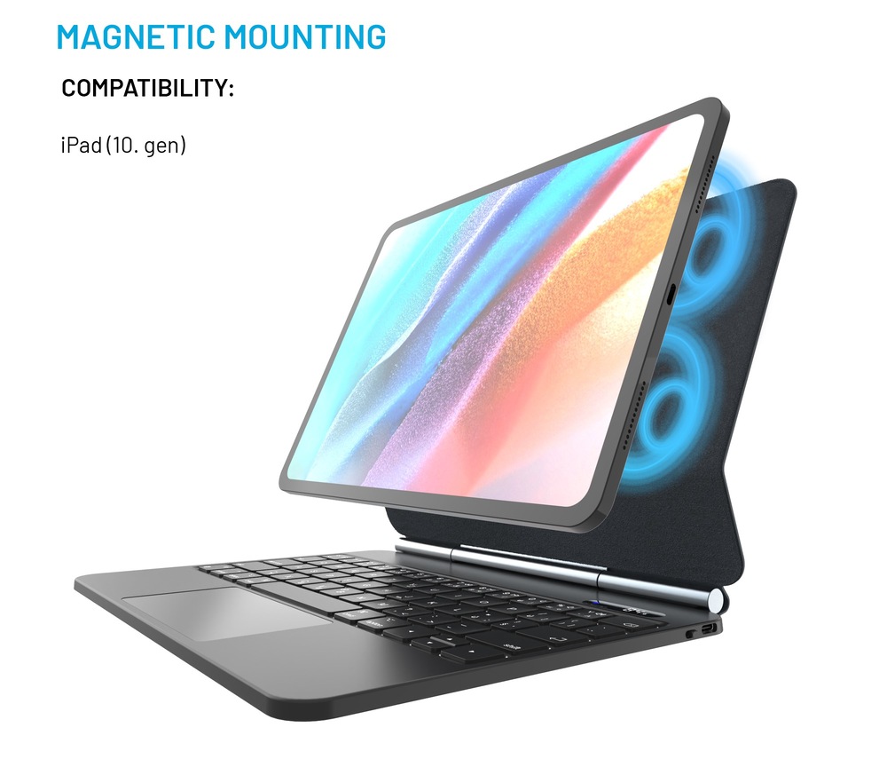 Puzdro s klávesnicou na tablet FIXED Typee na Apple iPad 10,9" (2022)/iPad 11" (2025), CZ layout čierne Puzdro s klávesnicou na tablet FIXED Typee na Apple iPad 10,9" (2022)/iPad 11" (2025), CZ layout čierne