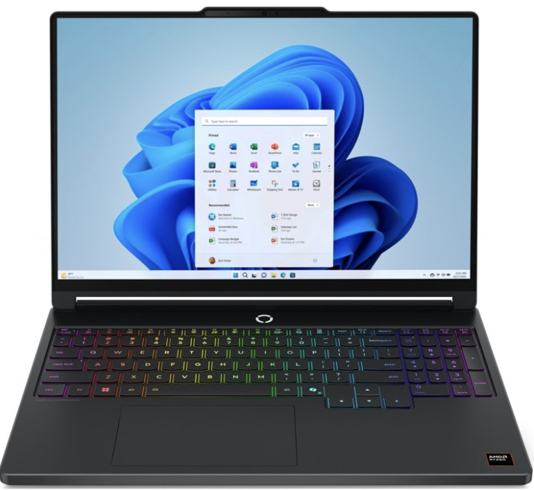 Notebook Lenovo Legion 5 15AHP11 v čiernom prevedení s 15,3" OLED displejom a RGB klávesnicou
