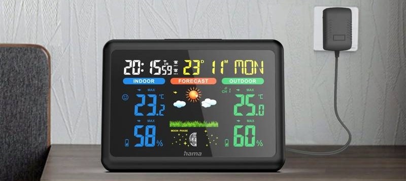 Meteorologická stanica Hama Color čierna