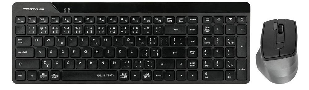 Klávesnica s myšou A4Tech FG2400 Air2, CZ čierna Klávesnica s myšou A4Tech FG2400 Air2, CZ - čierna