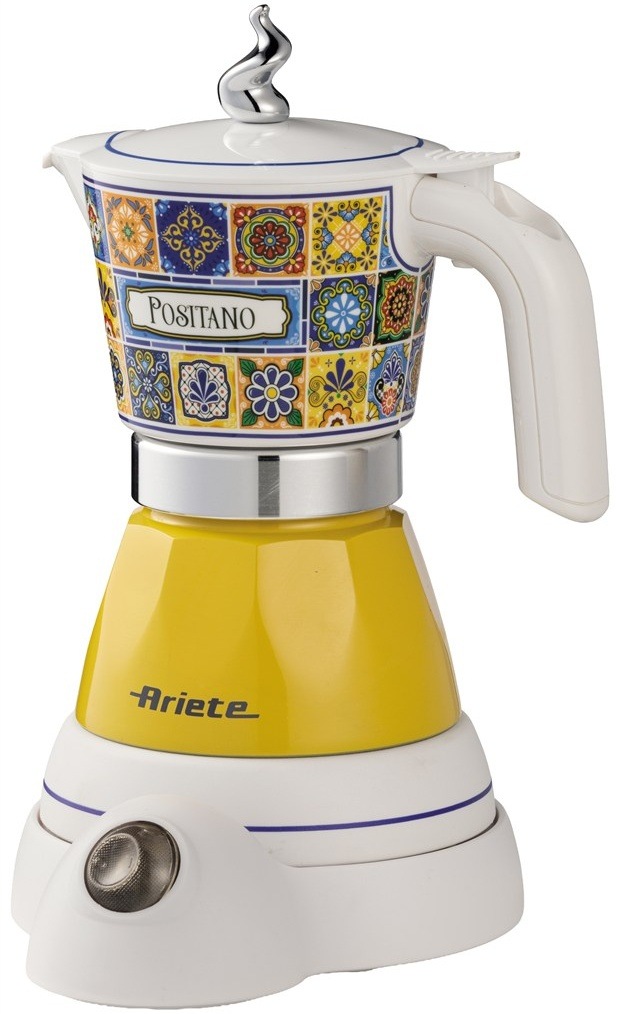 Moka kanvica Ariete Positano ART 1358/PO žltý Ovládanie kanvice pomocou jediného tlačidla.