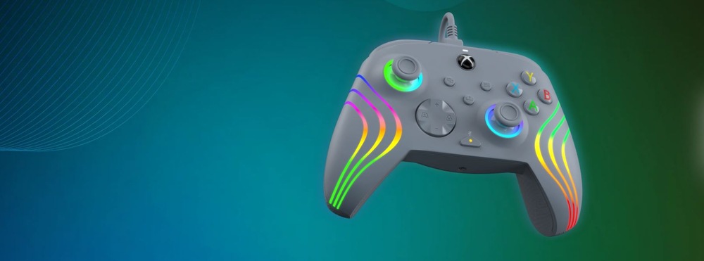Gamepad PDP Afterglow Wave RGB Wired Controller pre Xbox One/Series sivý PDP Afterglow Wave RGB Wired Controller pre Xbox Series X|S/Xbox One/PC (049-024-GE)