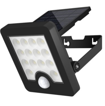 Reflektor Top Light Heleon, solárne, PIR, 5W, 4000K, 3 fukčné režimy čierne