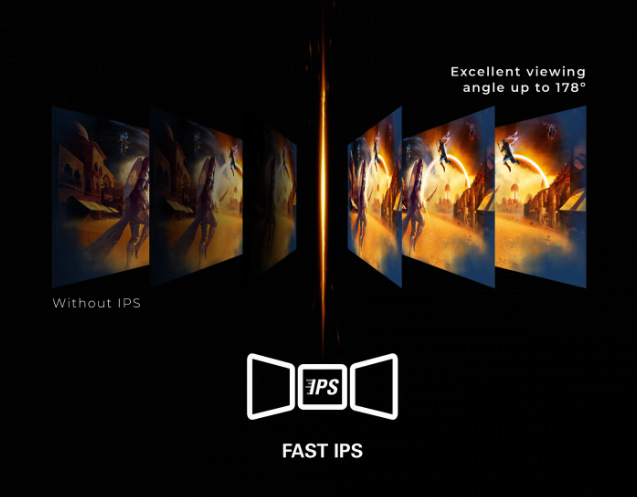 Herný monitor AOC Q25G4SR čierny AOC Q25G4SR stavia na technológii Fast IPS