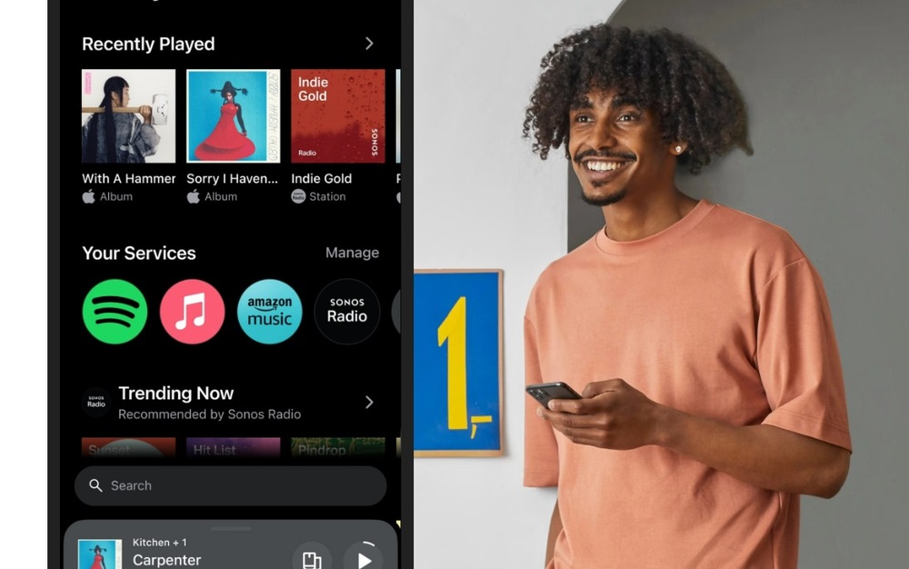 Soundbar SONOS Home Cinema Set biely Prehľadná aplikácia SONOS umožňuje jednoduché nastavenie aj pohodlné ovládanie celého systému.
