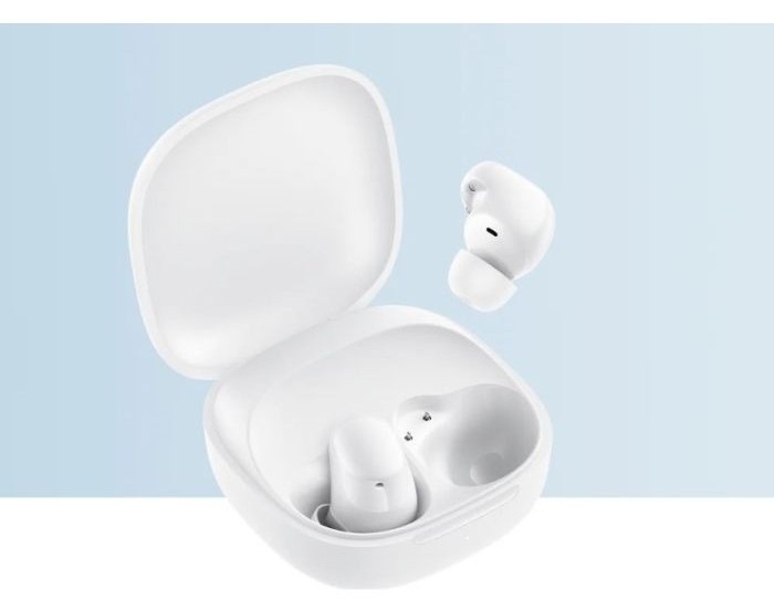 Slúchadlá Xiaomi Redmi Buds 6 Play biela Slúchadlá Xiaomi Redmi Buds 6 Play v otvorenom nabíjacom púzdre