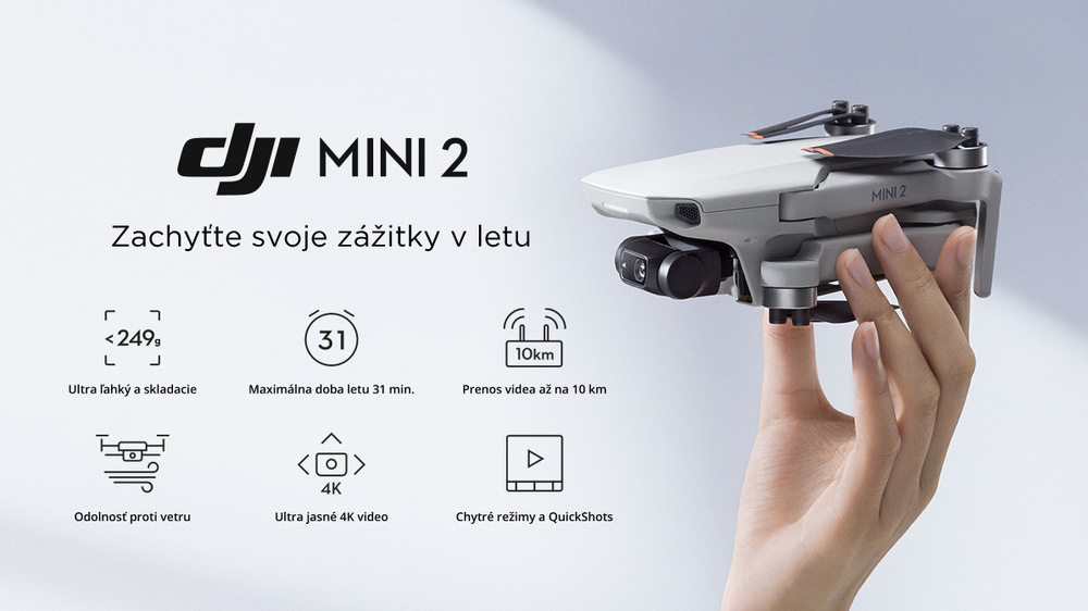 Dron DJI Mini 2 Fly More Combo sivý Dron DJI Mini 2 Fly More Combo sivý