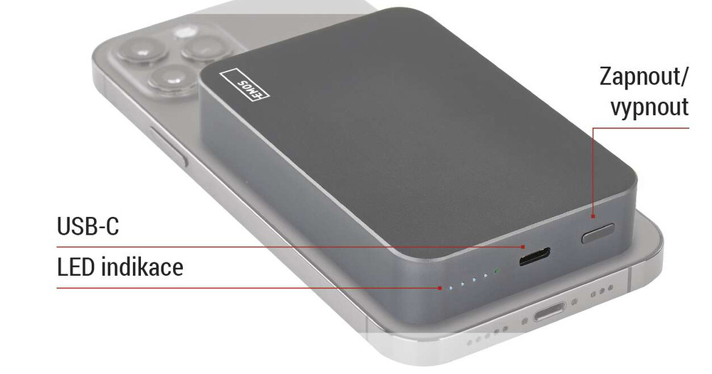 Powerbank EMOS WI 1046, 10 000 mAh, 20 W+Wireless modrý Powerbank EMOS WI 1046, 10 000 mAh, 20 W+Wireless modrý